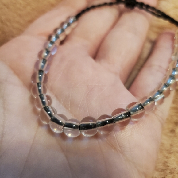 New Ocean Glass Bead & Cord Bracelet (Blac… - Picture 9 of 14